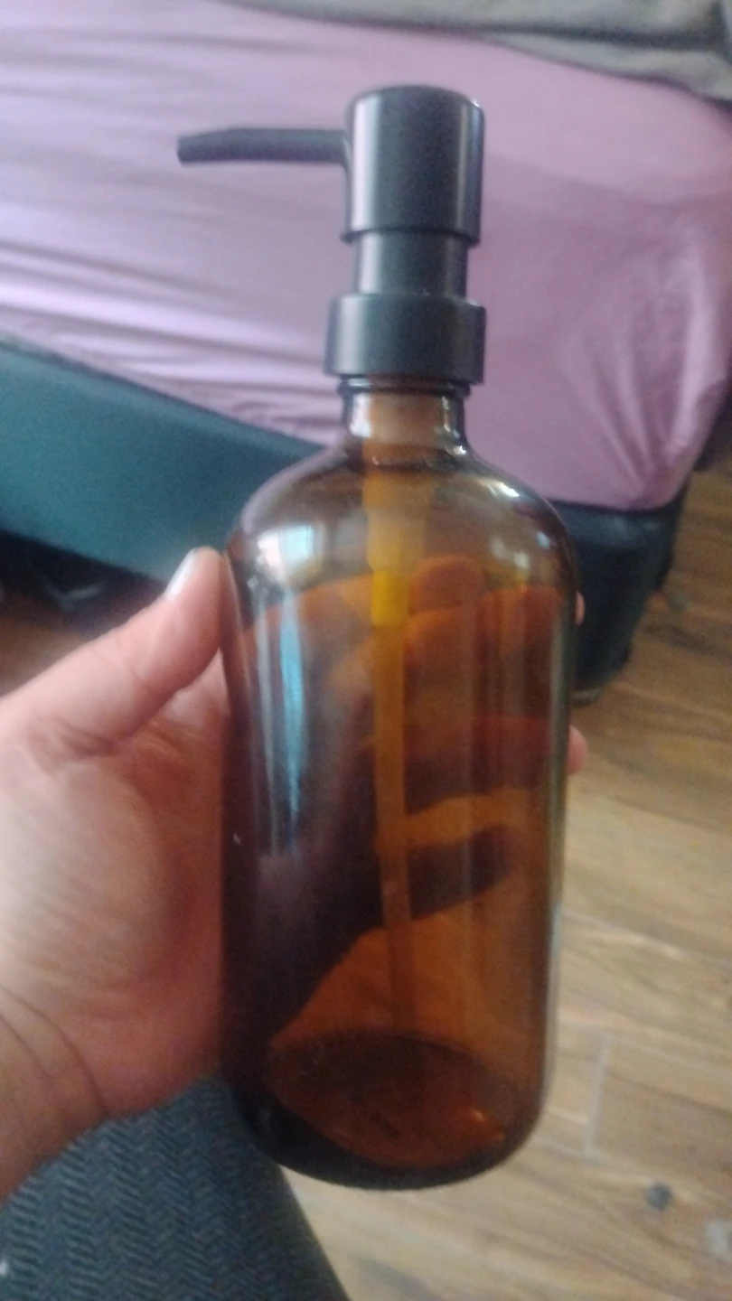 Amber Glass Soap Dispenser (refillable)