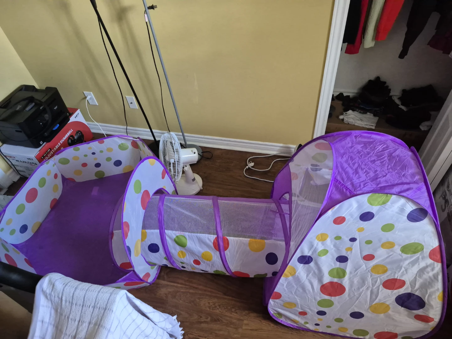 Purple Pop-Up Play Tent with Tunnel and Ball Pit - photo 3