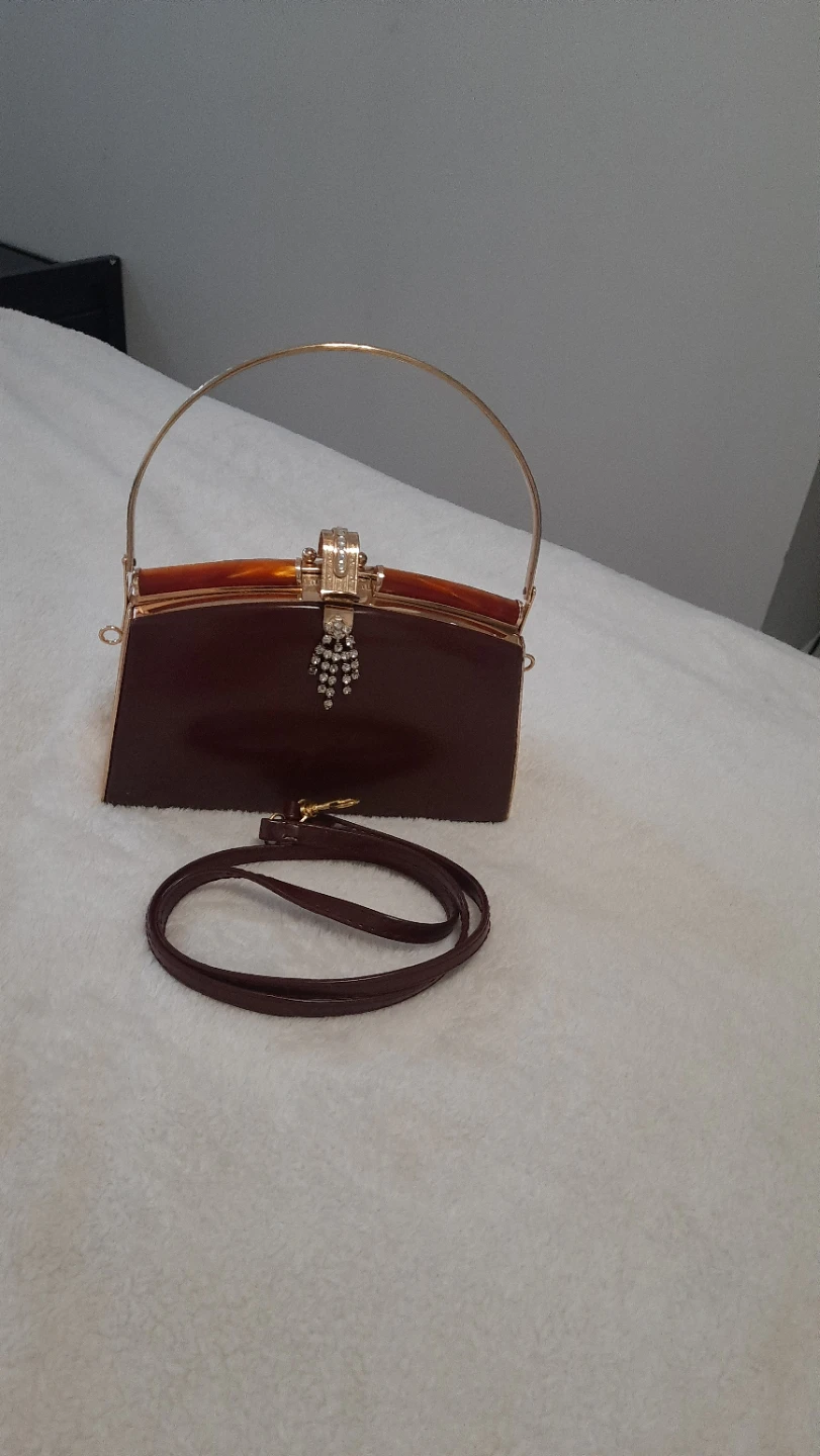 Vintage Clamshell Evening Handbag