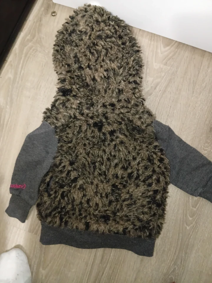Toddler Girls Faux Fur Hooded Vest Jacket - photo 2