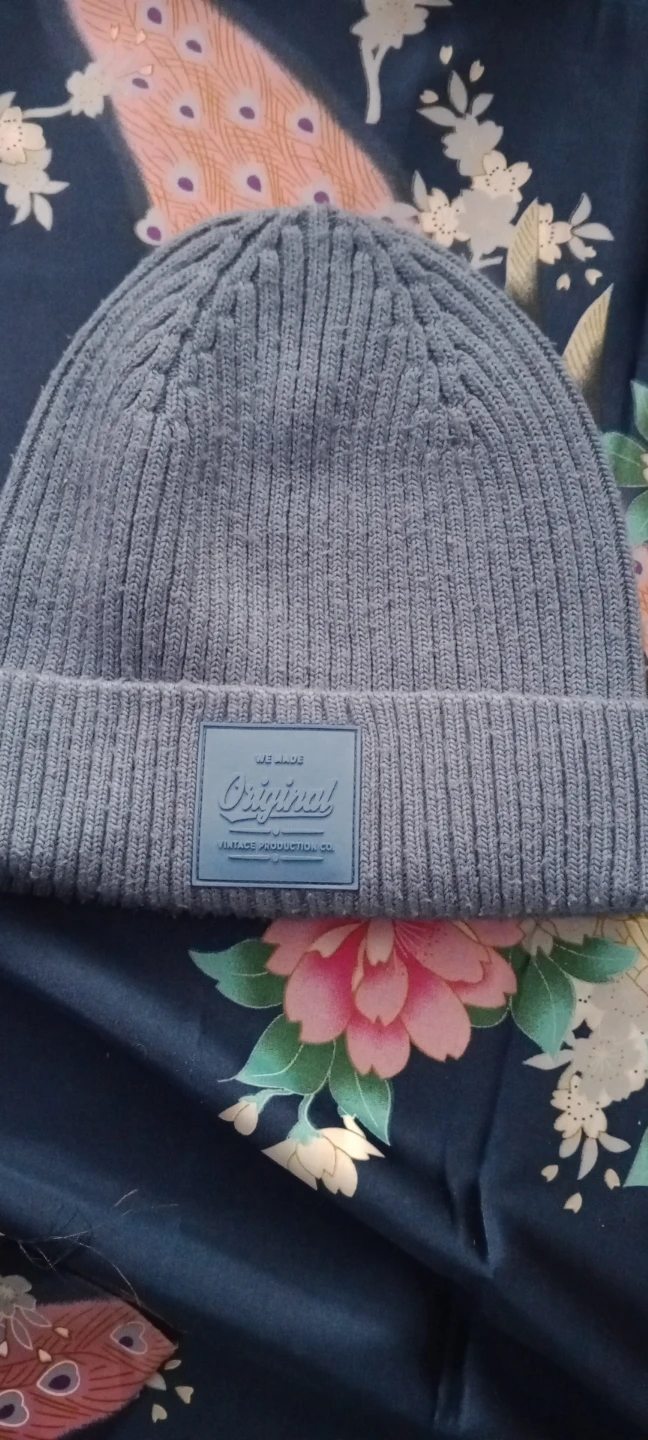 Blue Ribbed Beanie