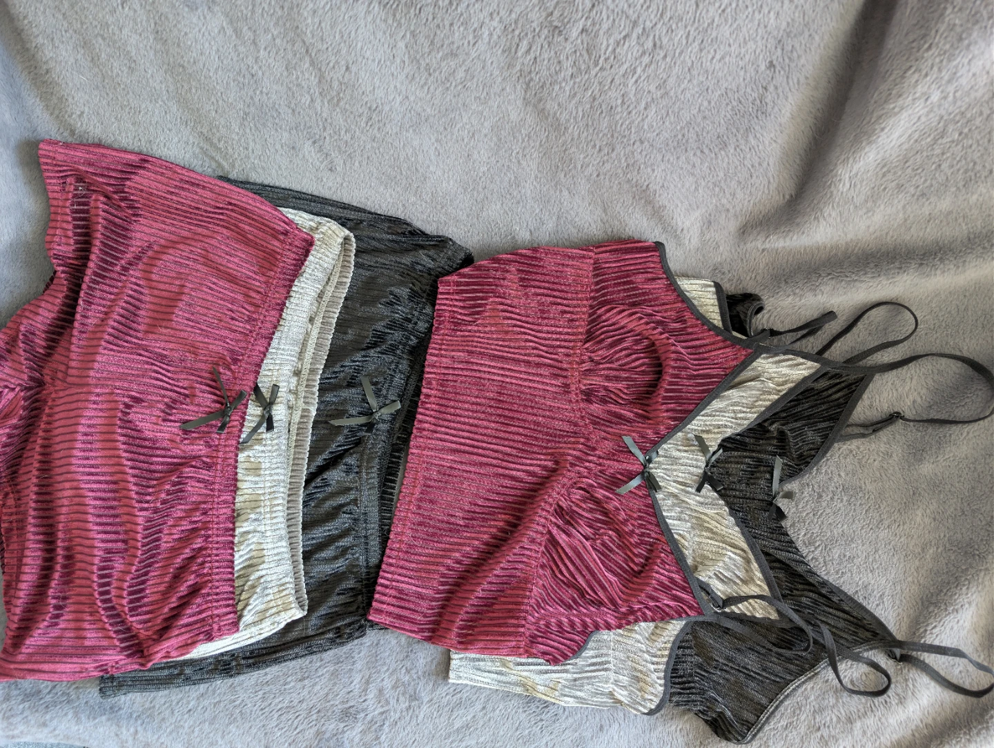 Bundle of 3 Women's Pajama Shorts/Camis
