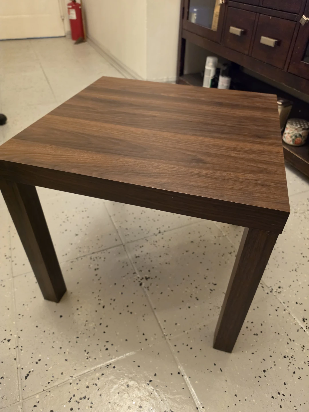 Square Coffee Table - Dark Wood Finish
