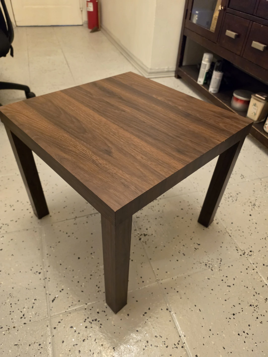 Square Coffee Table - Dark Wood Finish - photo 2