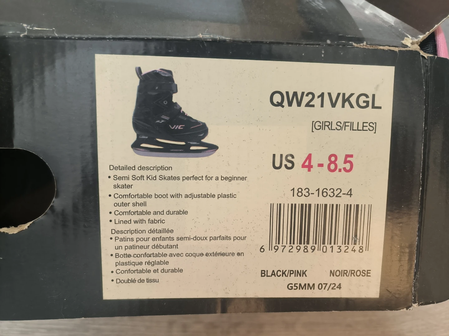 Vic Hockey Skates Black/Pink - photo 3