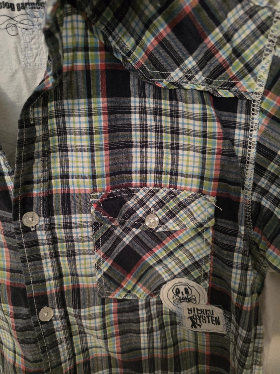 Solog "Hippie Days" Plaid Shirt Size 18 -Small - photo 2