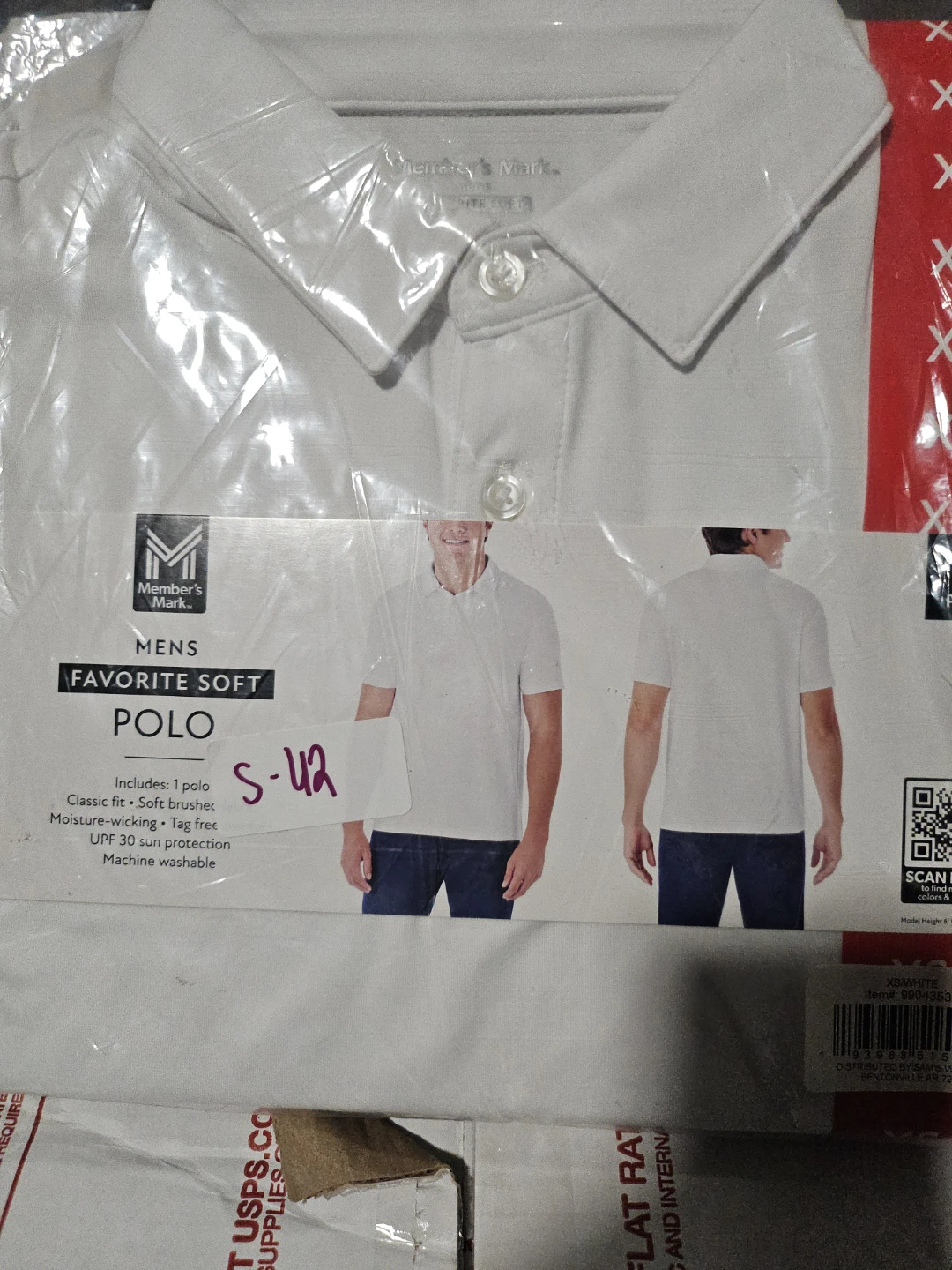 Member's Mark Men's Favorite Soft Polo Shirt White XS