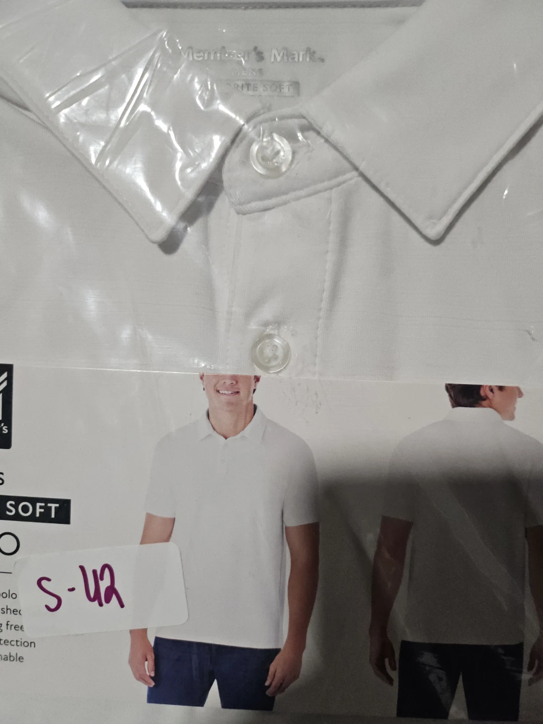 Member's Mark Men's Favorite Soft Polo Shirt White XS - photo 2