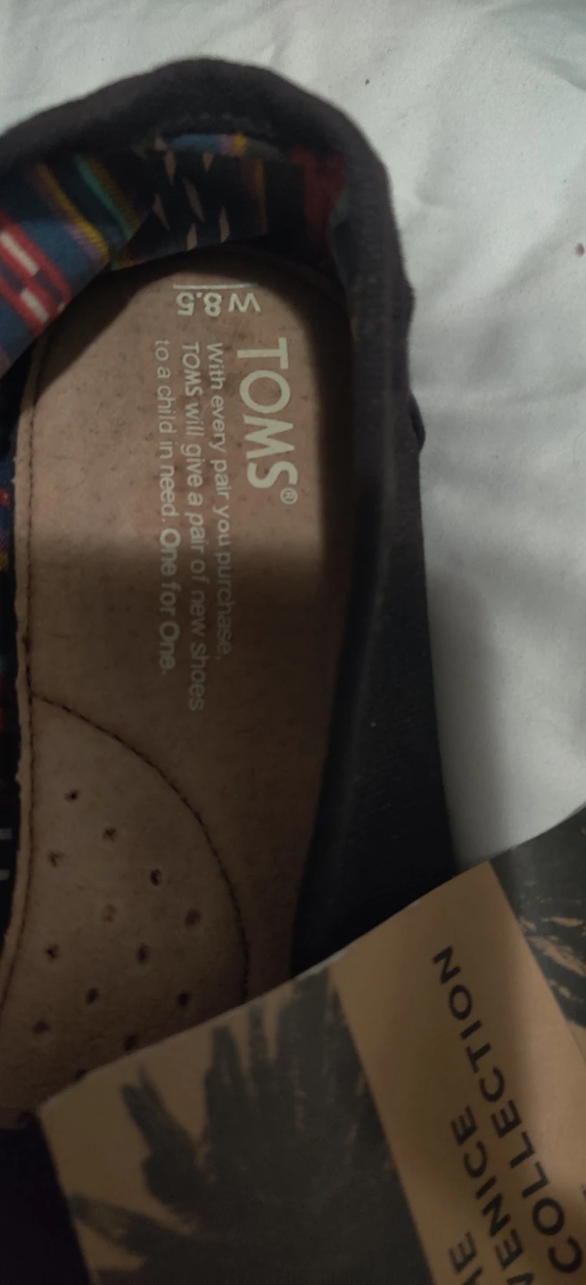 TOMS Women's Black Canvas Shoes Size 8.5 - photo 3