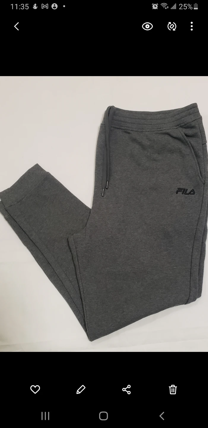 Brand new Men's Fila Sweatpants Gray Size XXL
