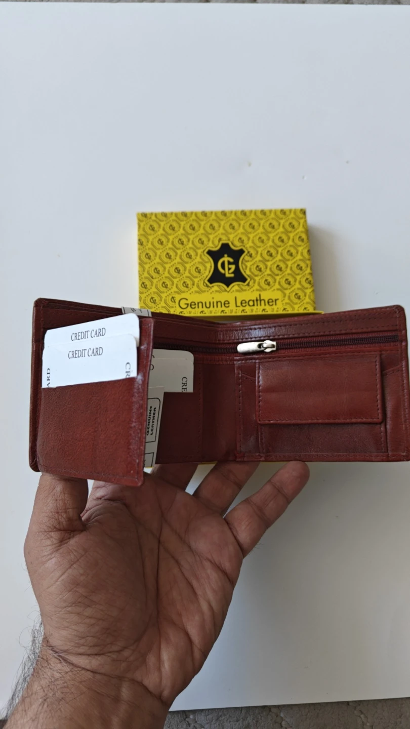 Genuine Leather Bi-Fold Wallet - photo 2