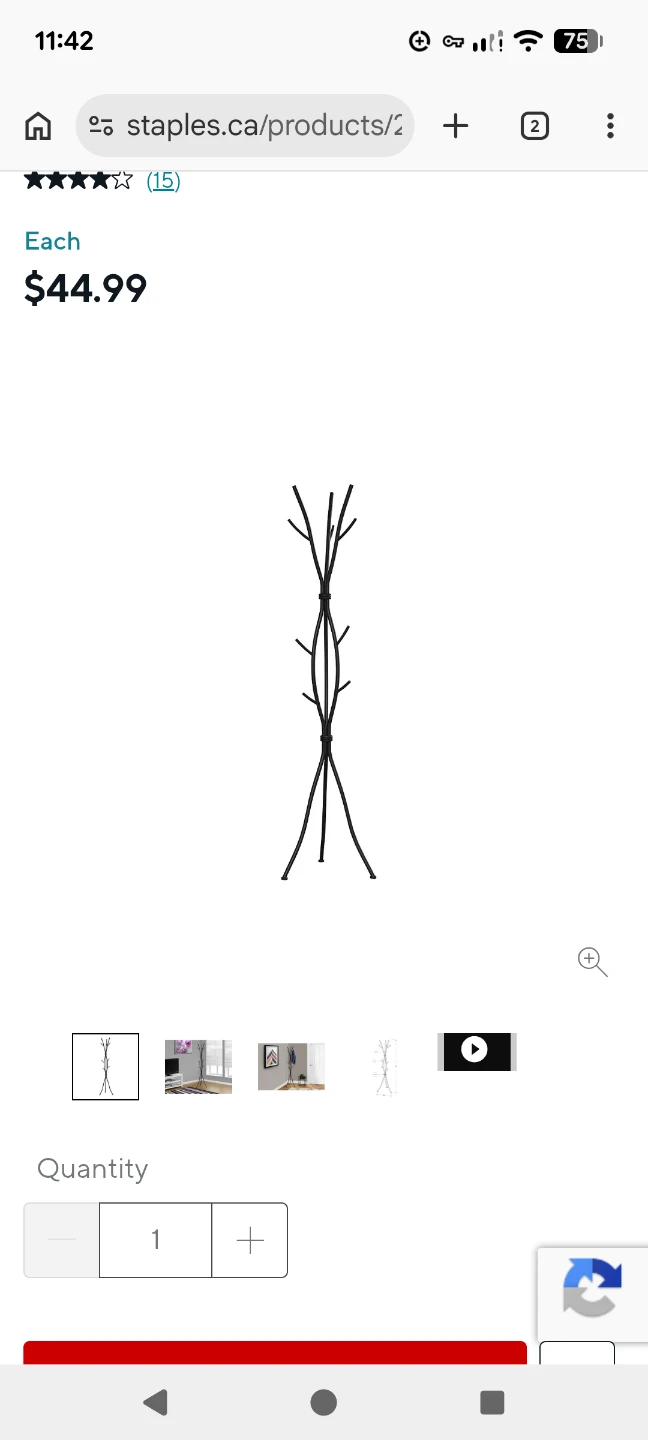 Coat Rack - Black Metal - photo 3