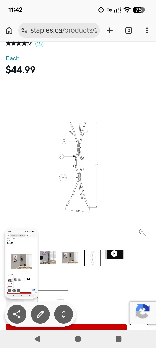 Coat Rack - Black Metal - photo 4