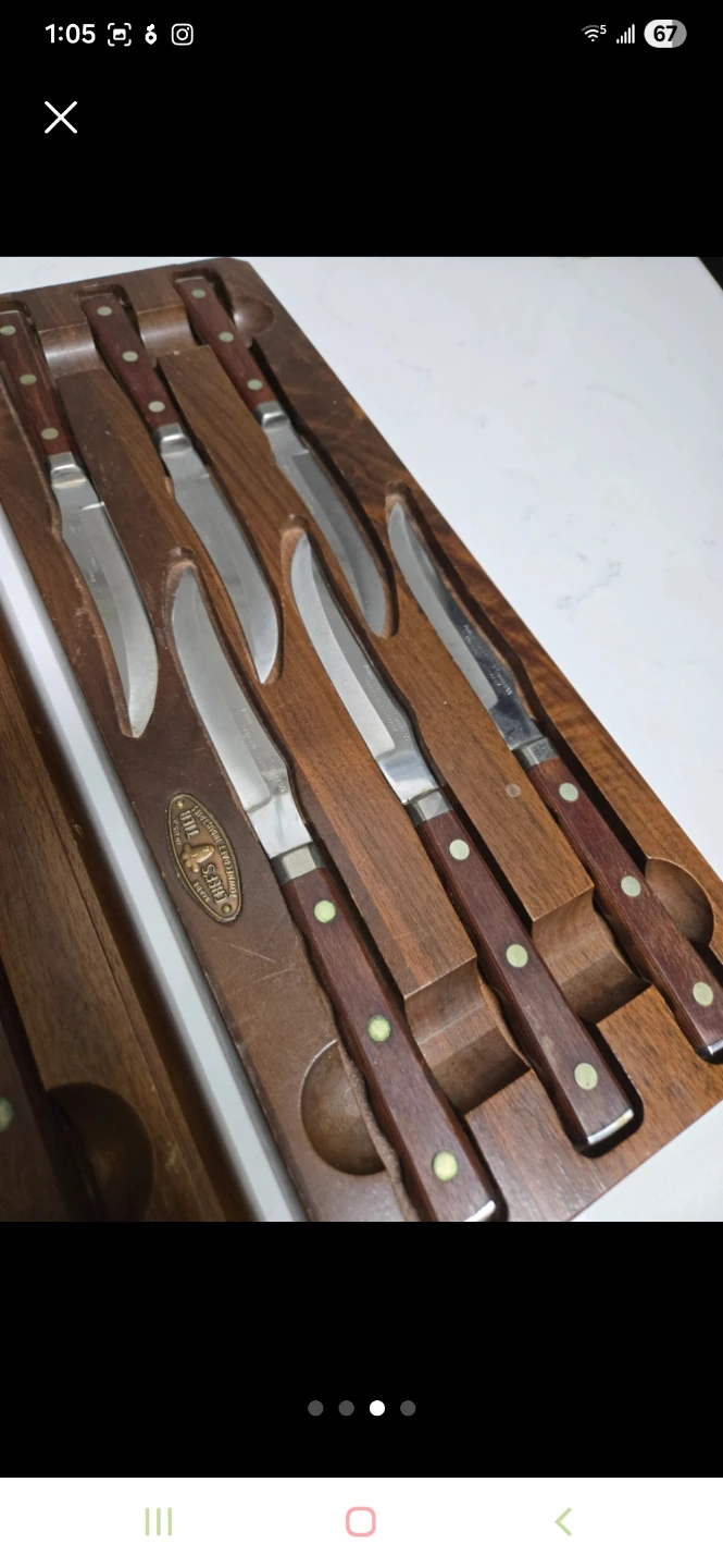 Vintage Knife Set with storage box - photo 2