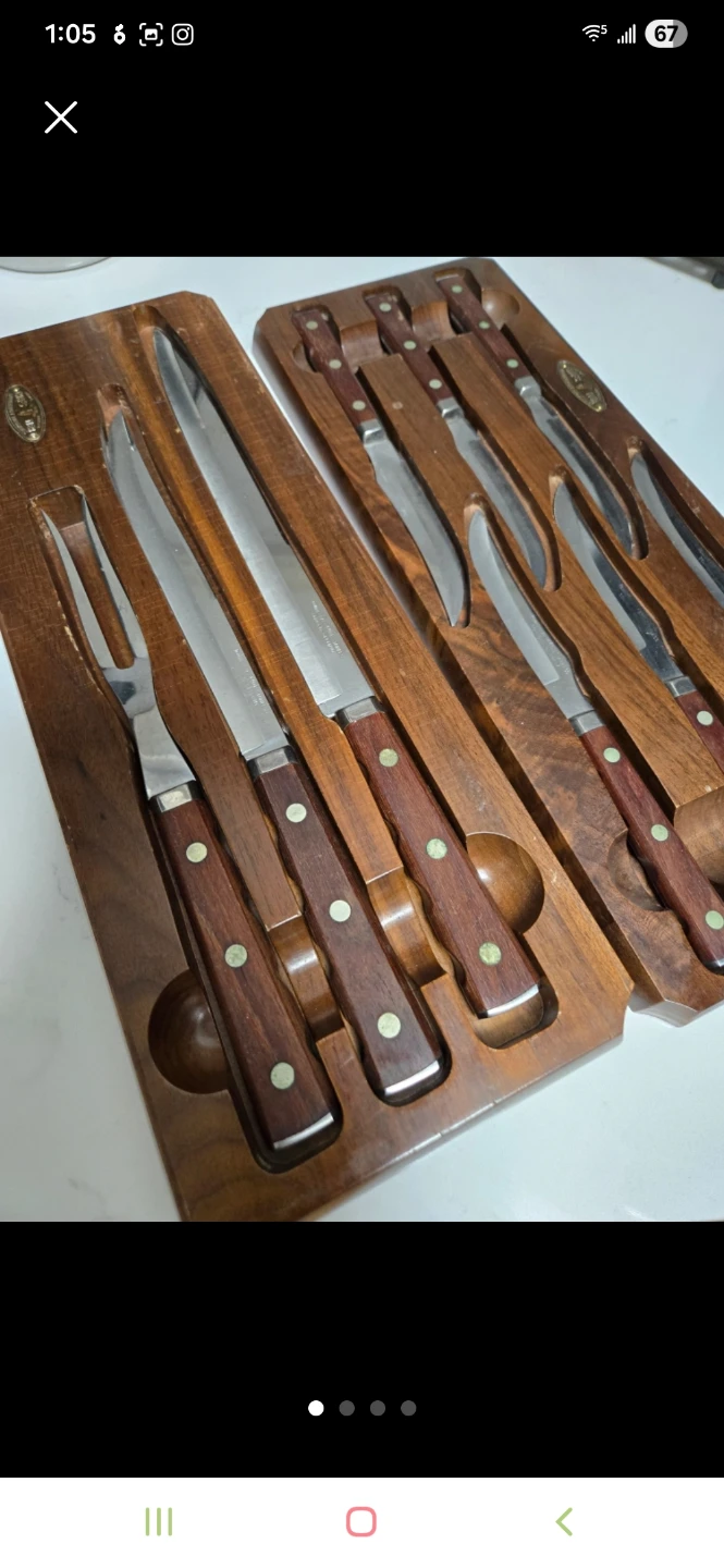 Vintage Knife Set with storage box - photo 3