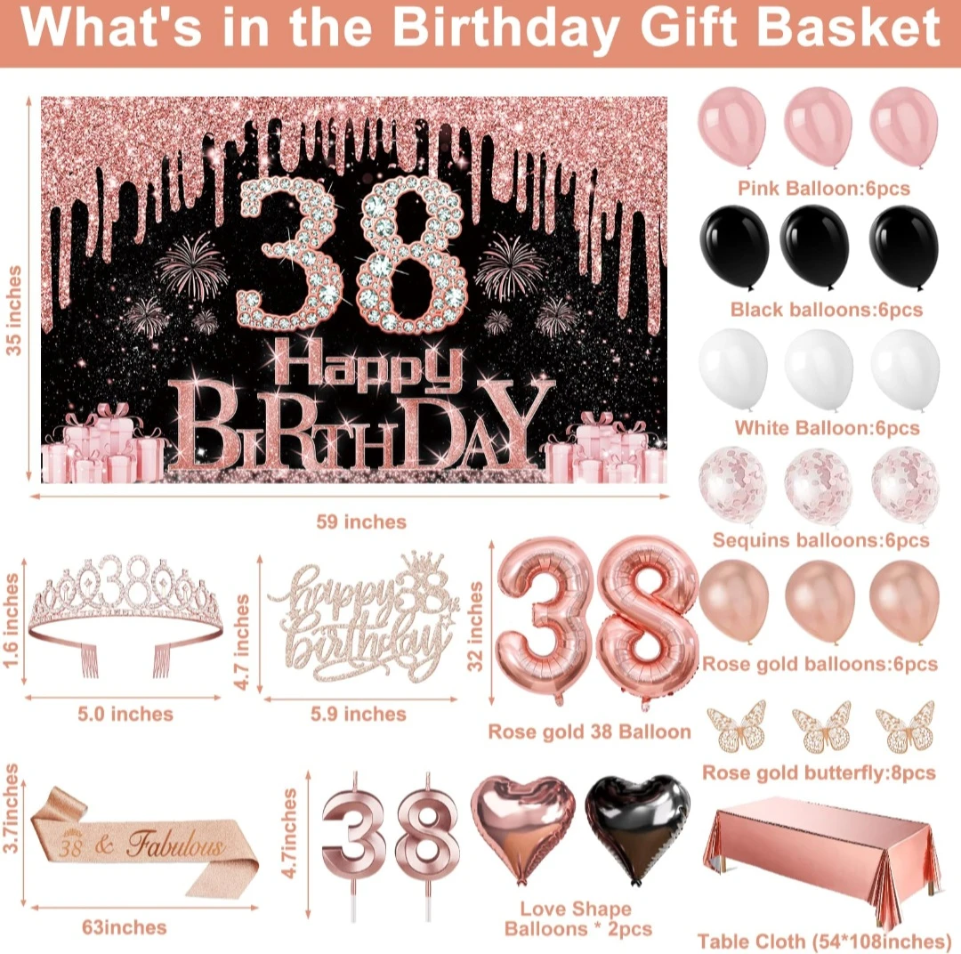 38th Birthday Party Decorations Set - photo 2