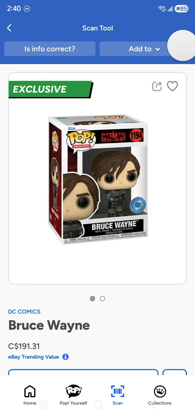 Funko Pop! DC Comics Bruce Wayne #1194