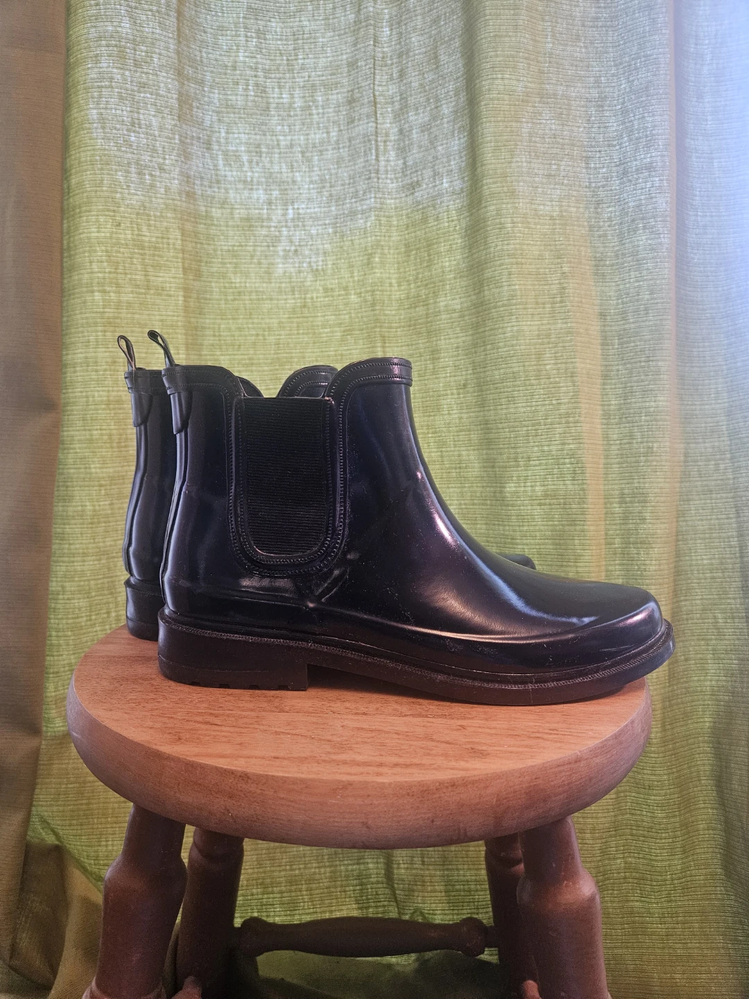 Black Chelsea Rain Boots