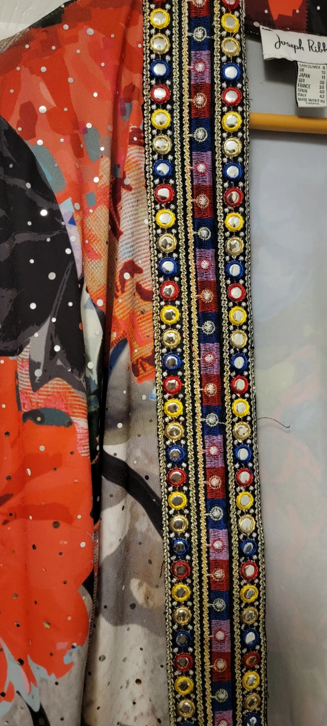 Joseph Ribkoff Embellished Floral Patchwork Kimono Jacket - photo 3