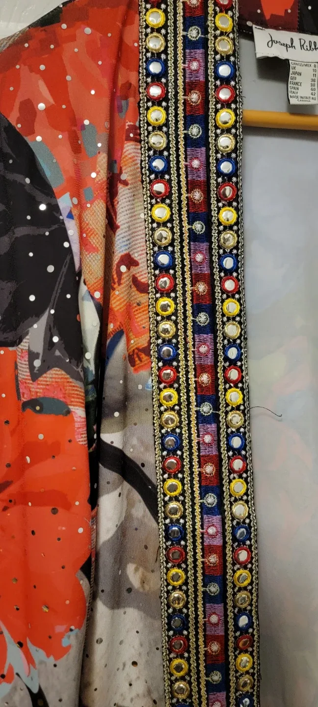 Joseph Ribkoff Embellished Floral Patchwork Kimono Jacket - photo 3