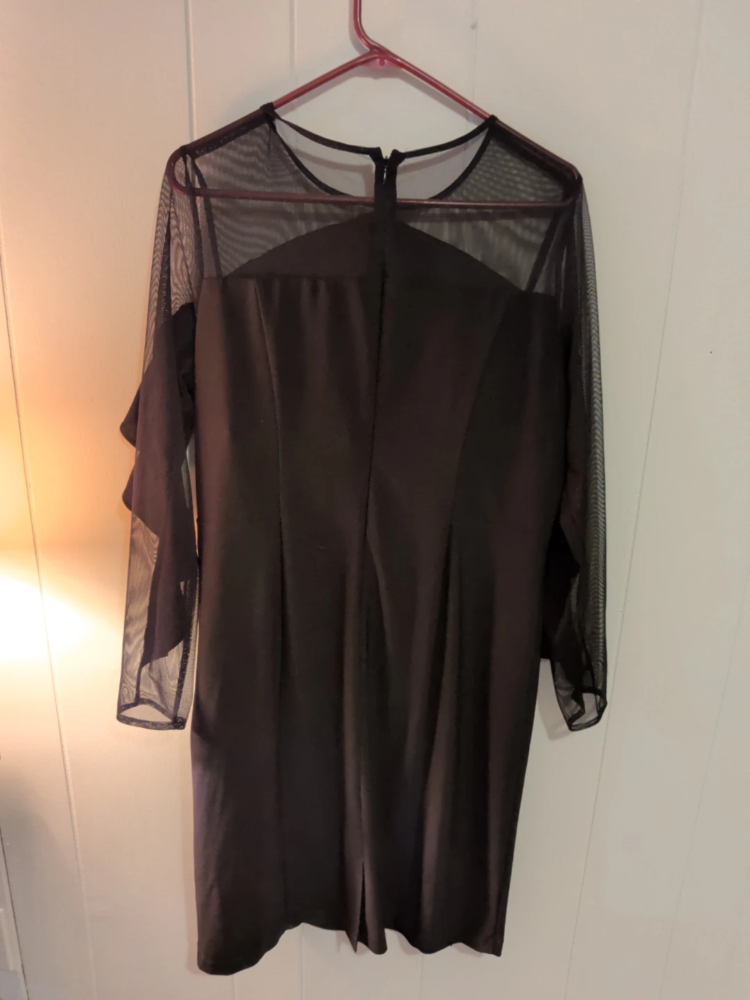 Black Mesh Ruffle Dress - photo 2