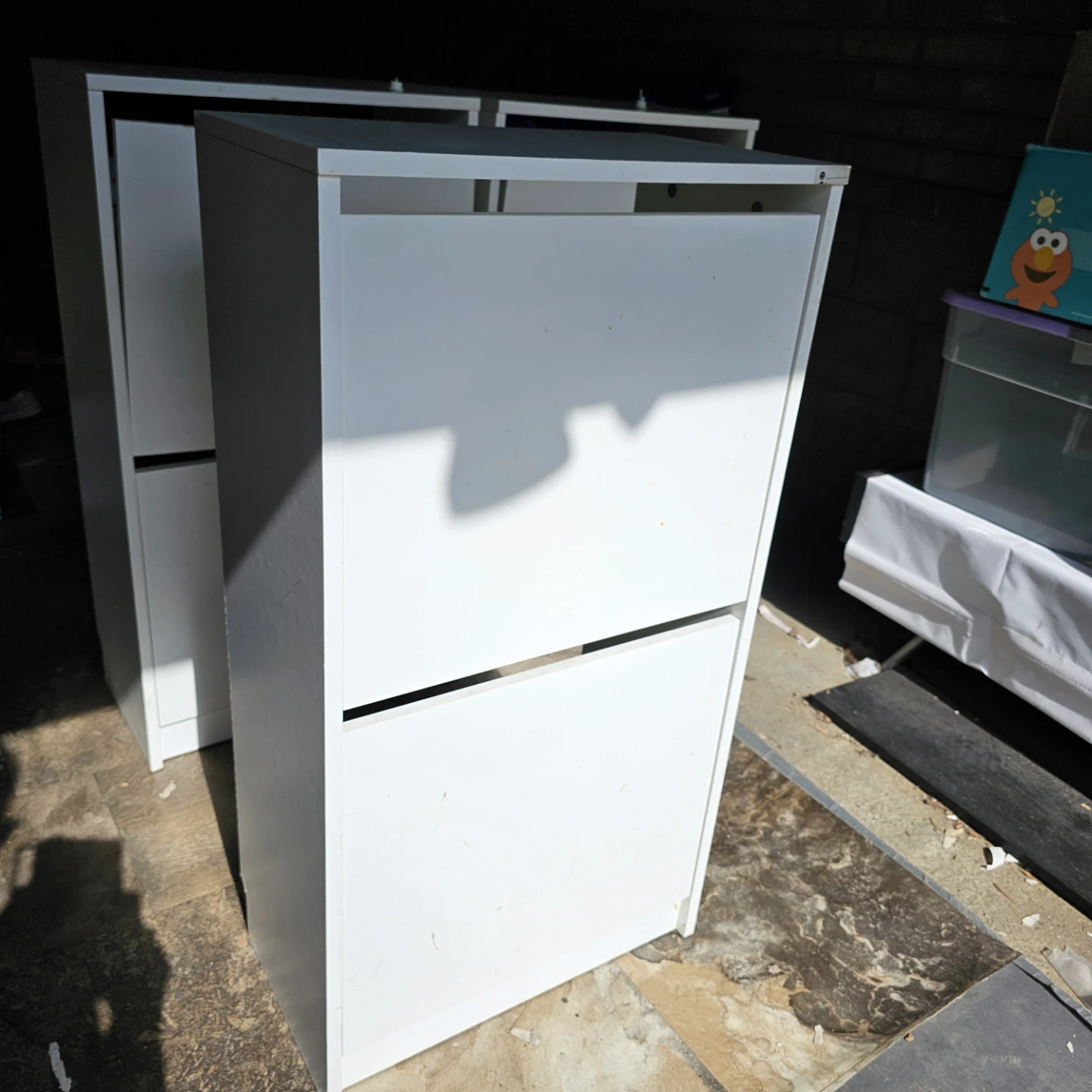 Set of 3 IKEA BISSA Shoe Cabinets (White) - photo 3