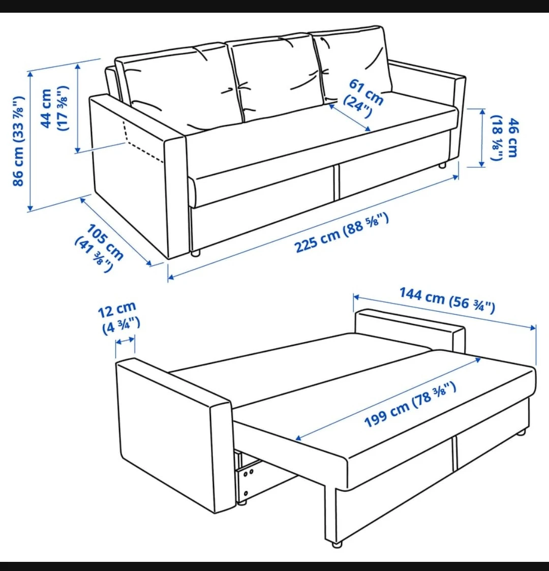 Friheten IKEA three-seater sofabed - photo 5