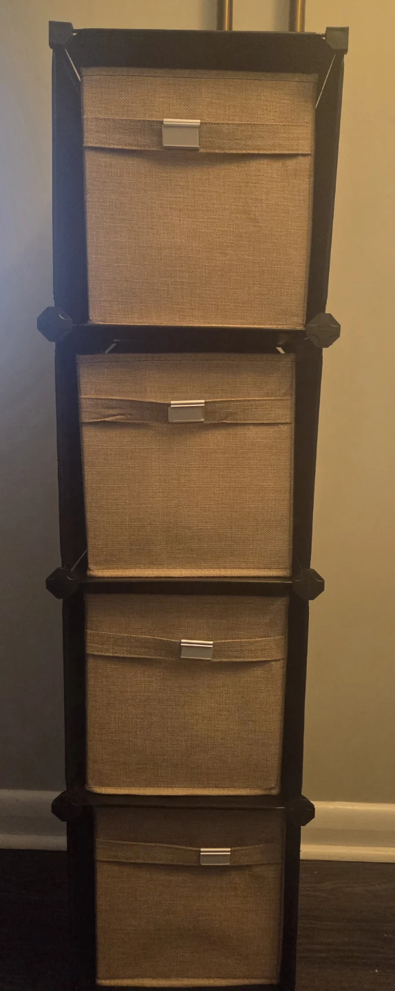 4-Tier Fabric Storage Cube Organizer