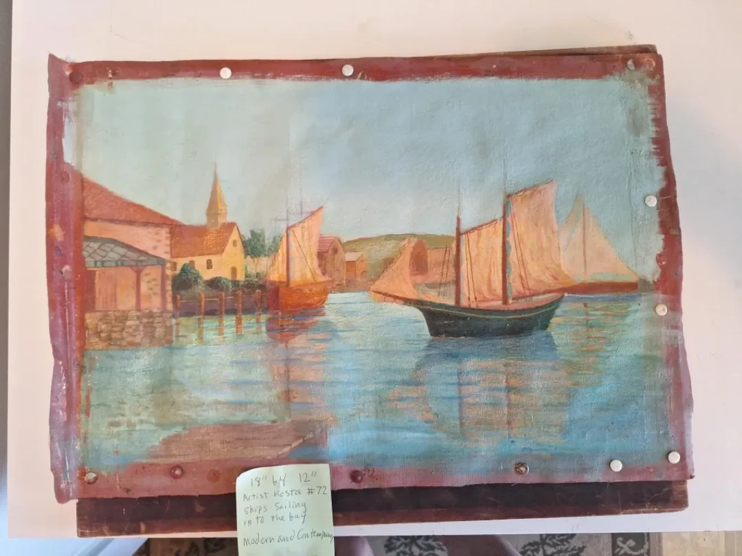 Artist Kosta #72 Ships Sailing Painting - photo 2