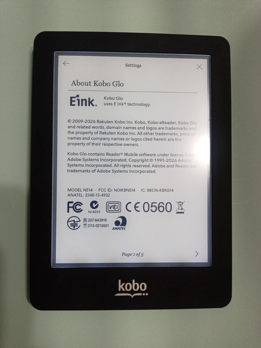 Kobo Glo E-Reader