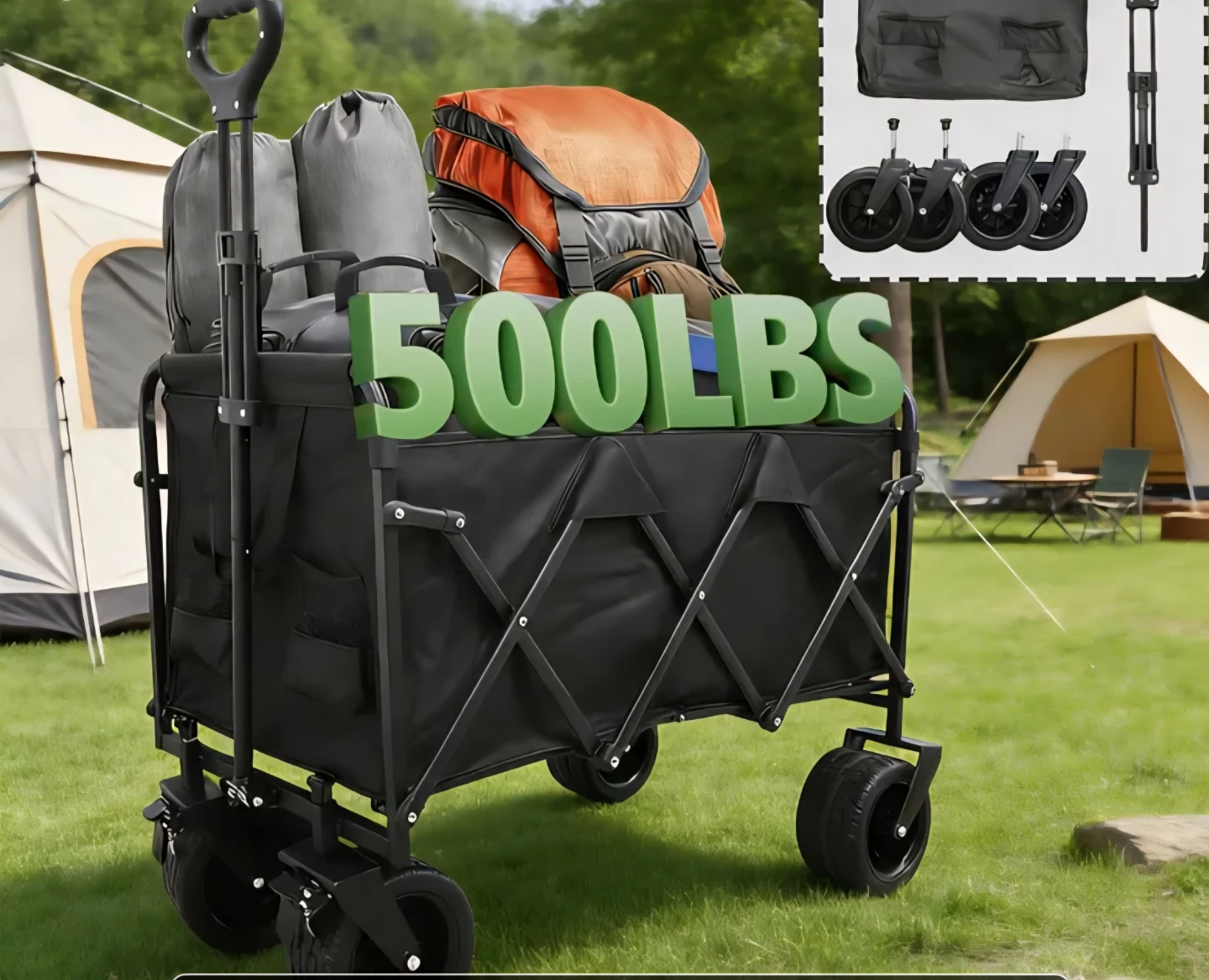 Extra large Heavy Duty Foldable Wagon Cart