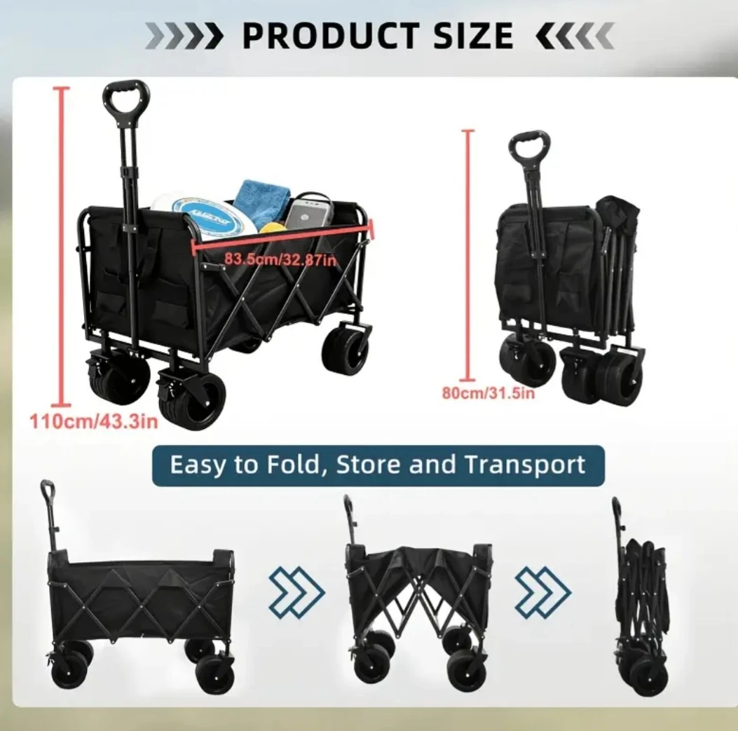 Extra large Heavy Duty Foldable Wagon Cart - photo 3