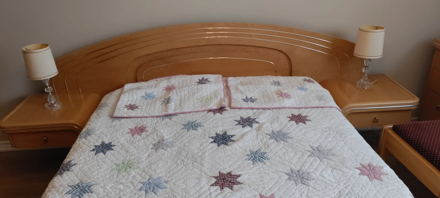 Vintage Bedroom Set: Dresser, Wardrobe, and Stool - photo 3