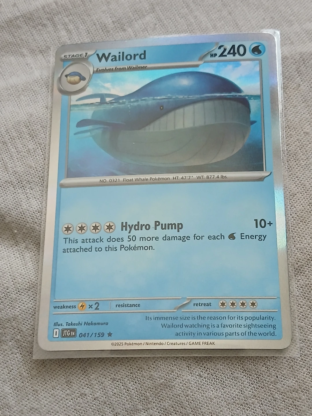 2025 Wailord Pokémon Card