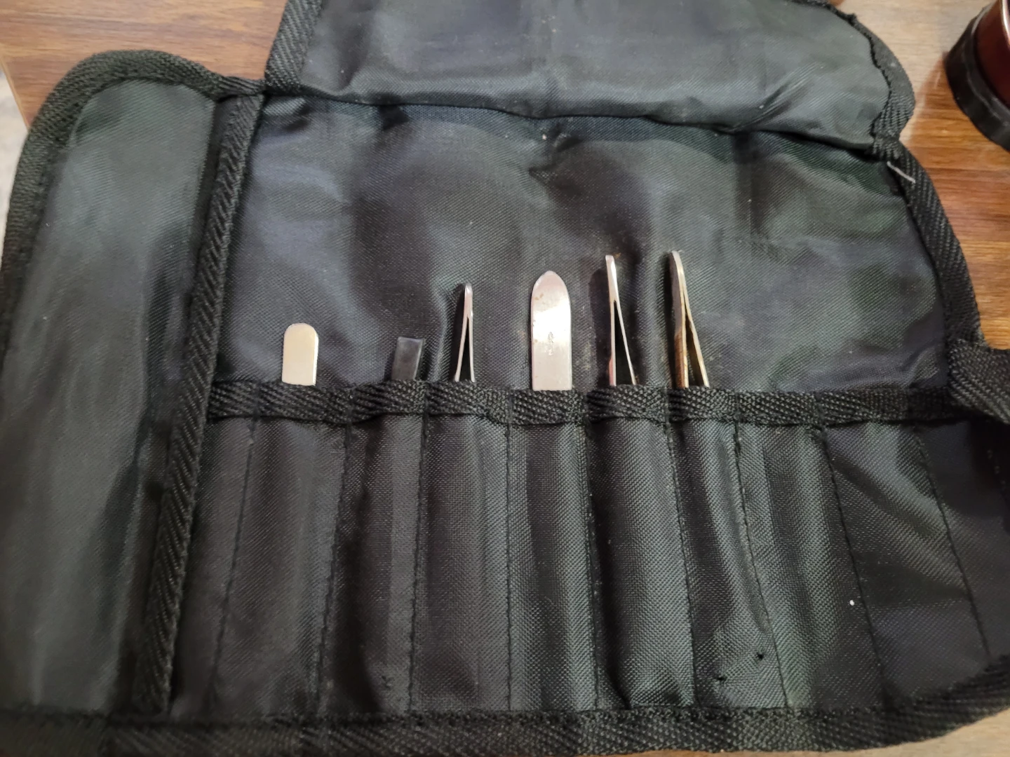 Tweezers Set with Roll-Up Case