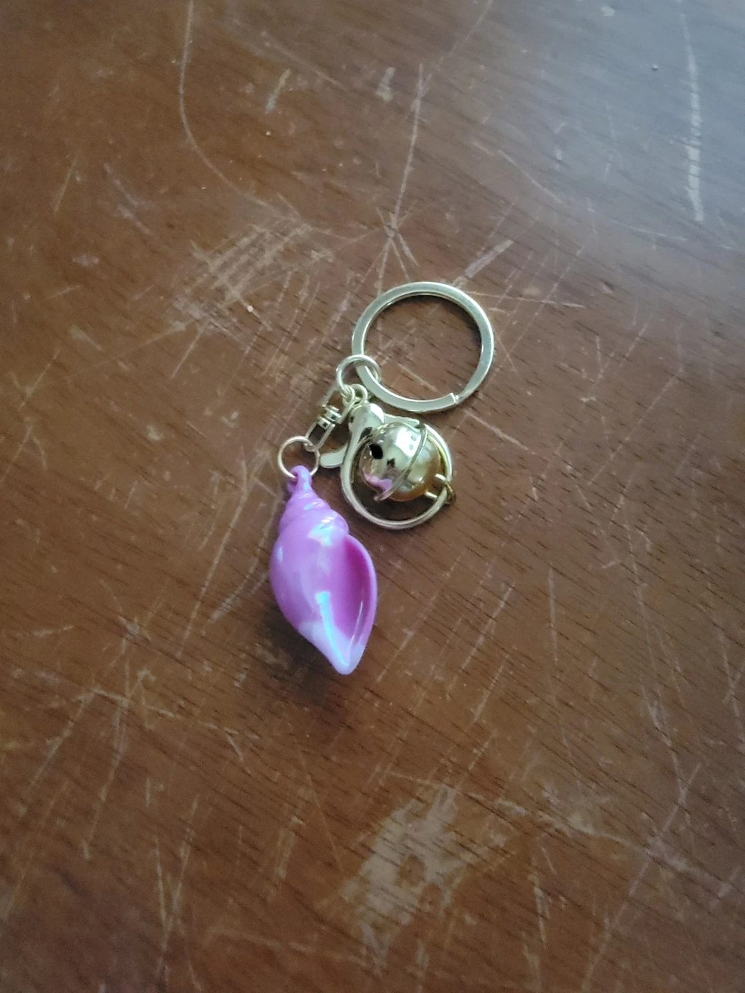 Seashell and Bell Keychain