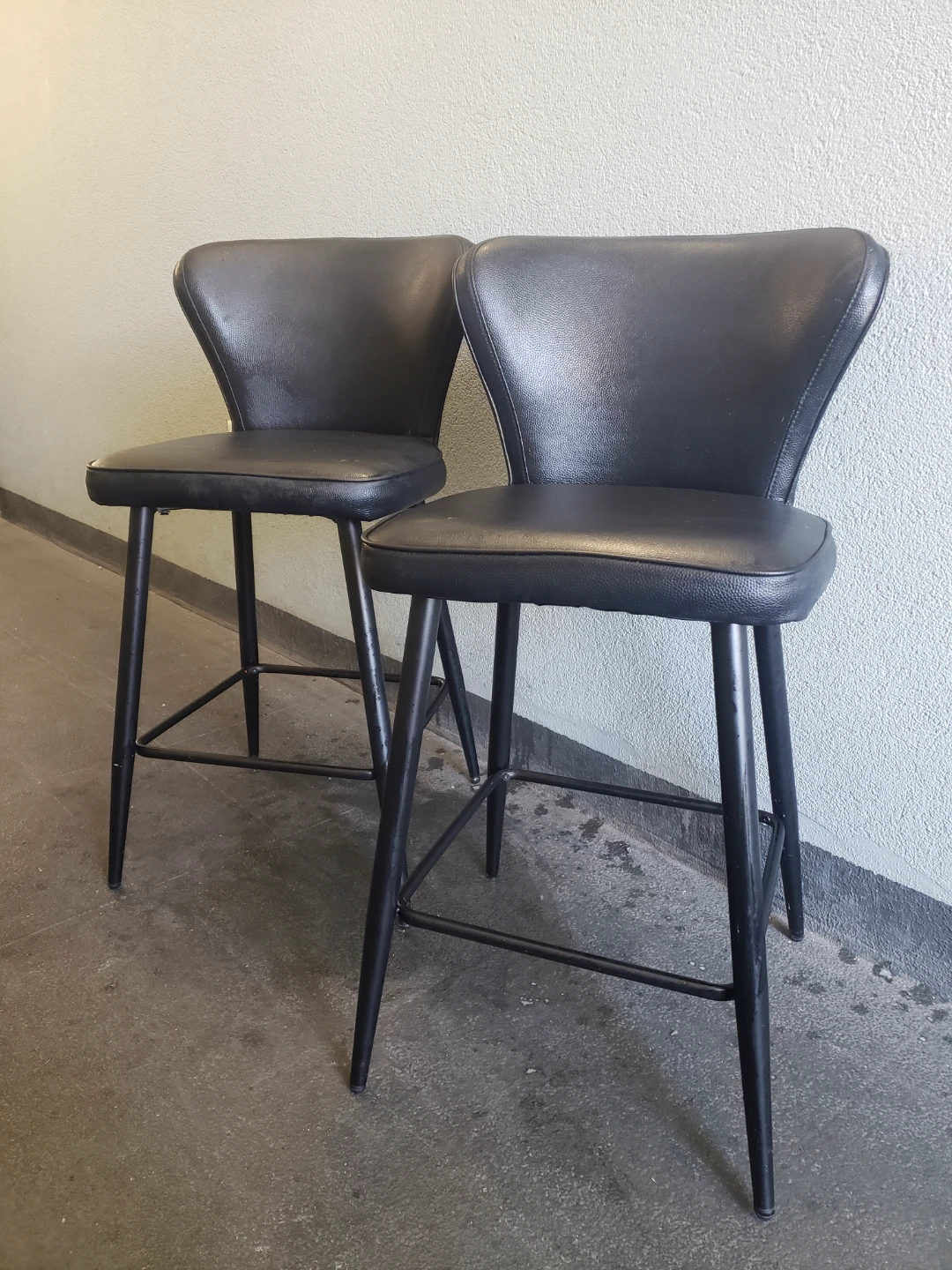2 Dark Brown Bar Stools