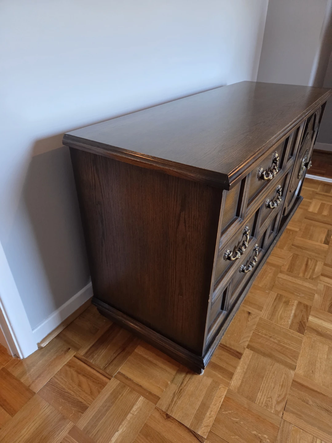 Vintage Dark Wood Dresser with Cedar Lined Trunk - photo 2