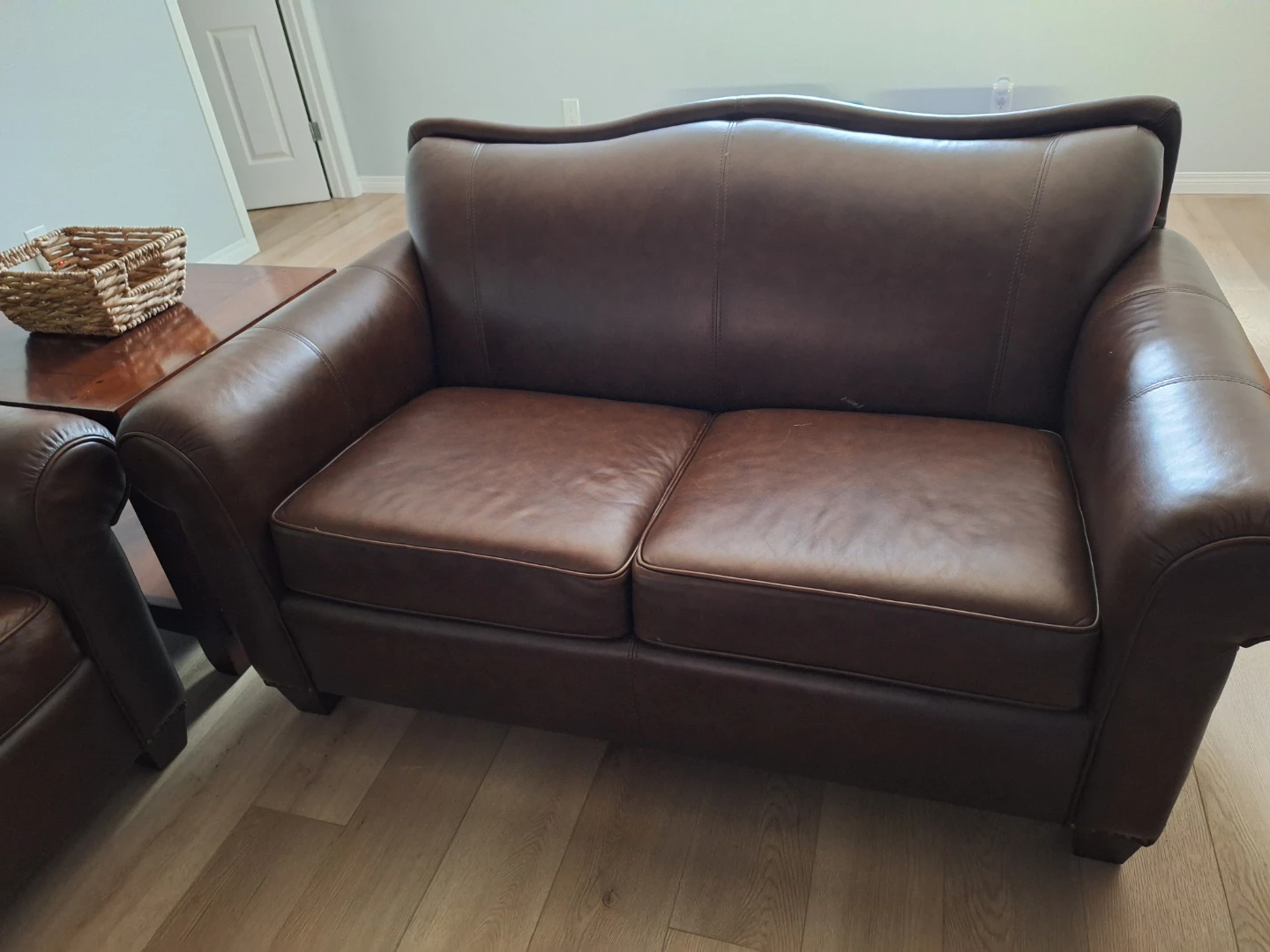 Leather Loveseat