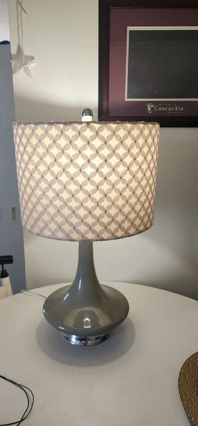 Table Lamp with Patterned Shade