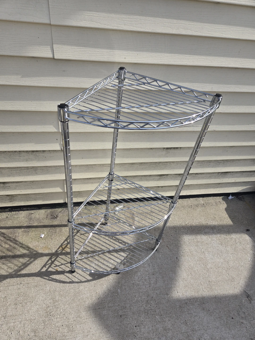 3-Tier Wire Corner Shelf Unit