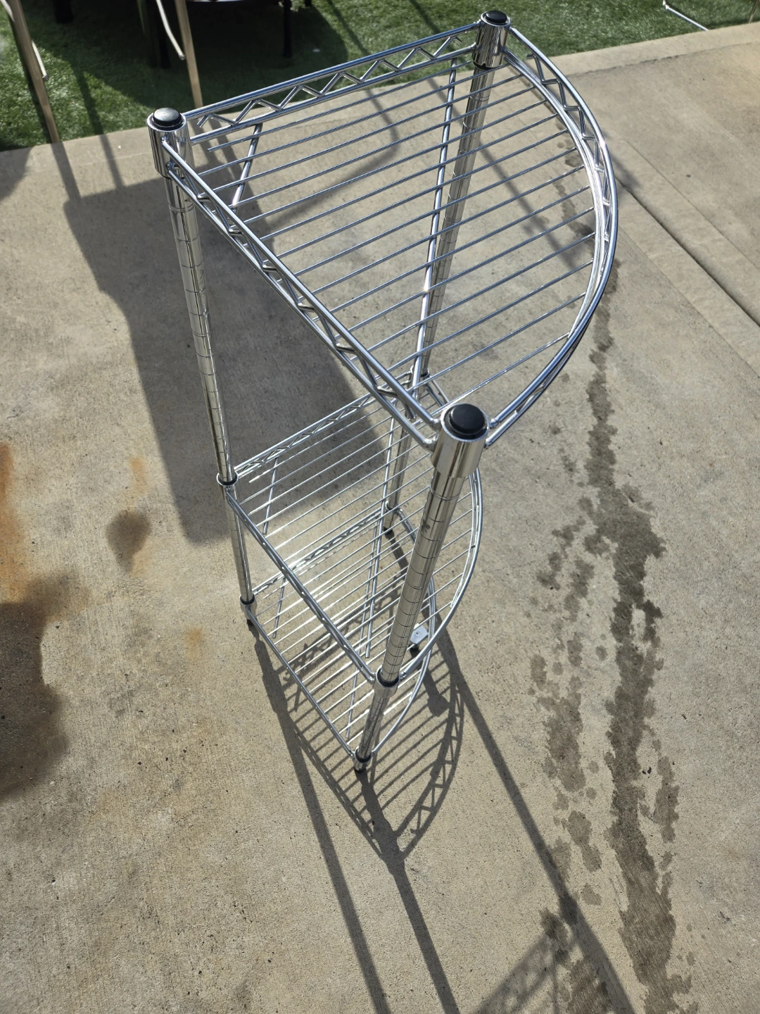 3-Tier Wire Corner Shelf Unit - photo 2