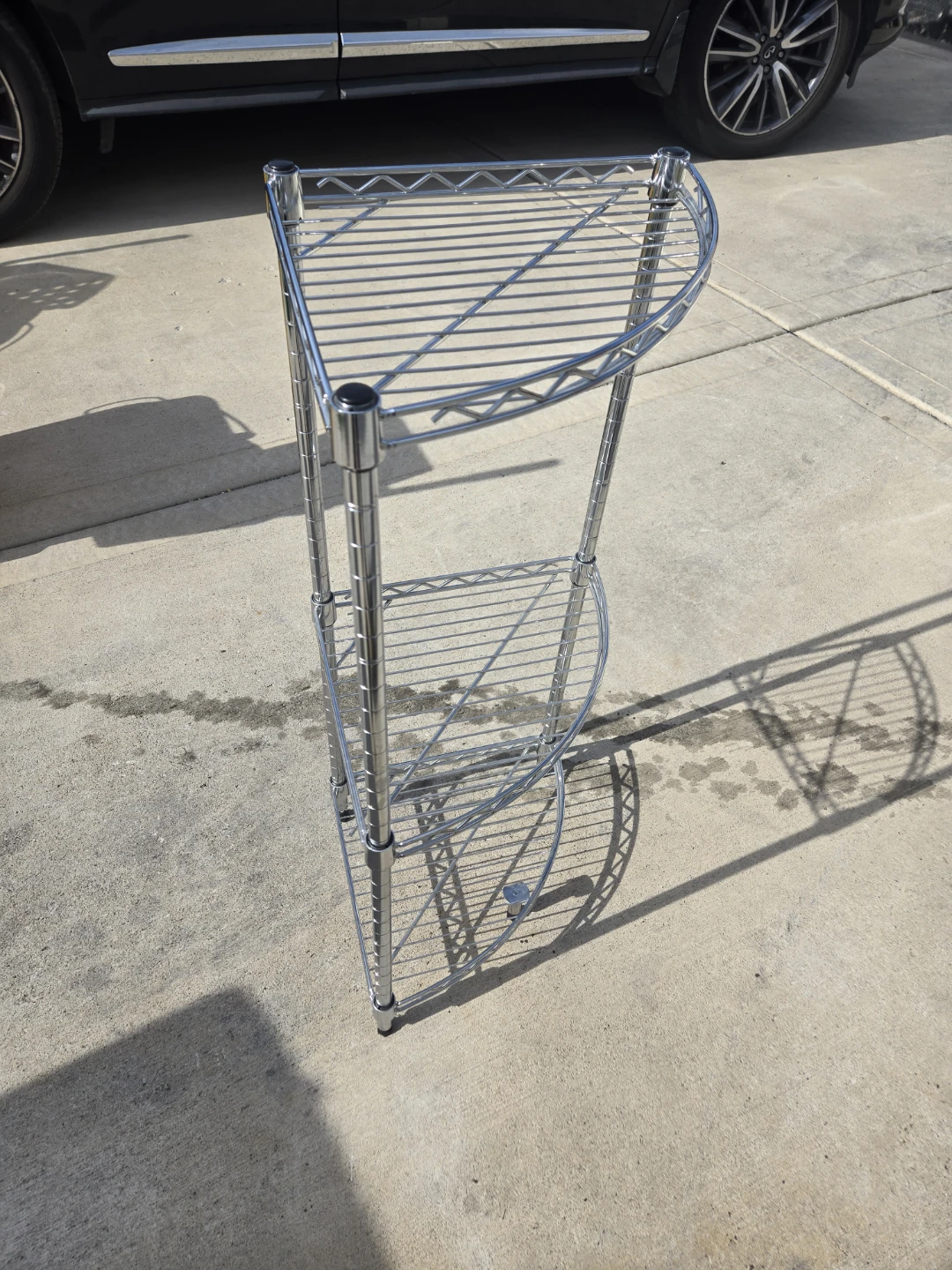 3-Tier Wire Corner Shelf Unit - photo 3