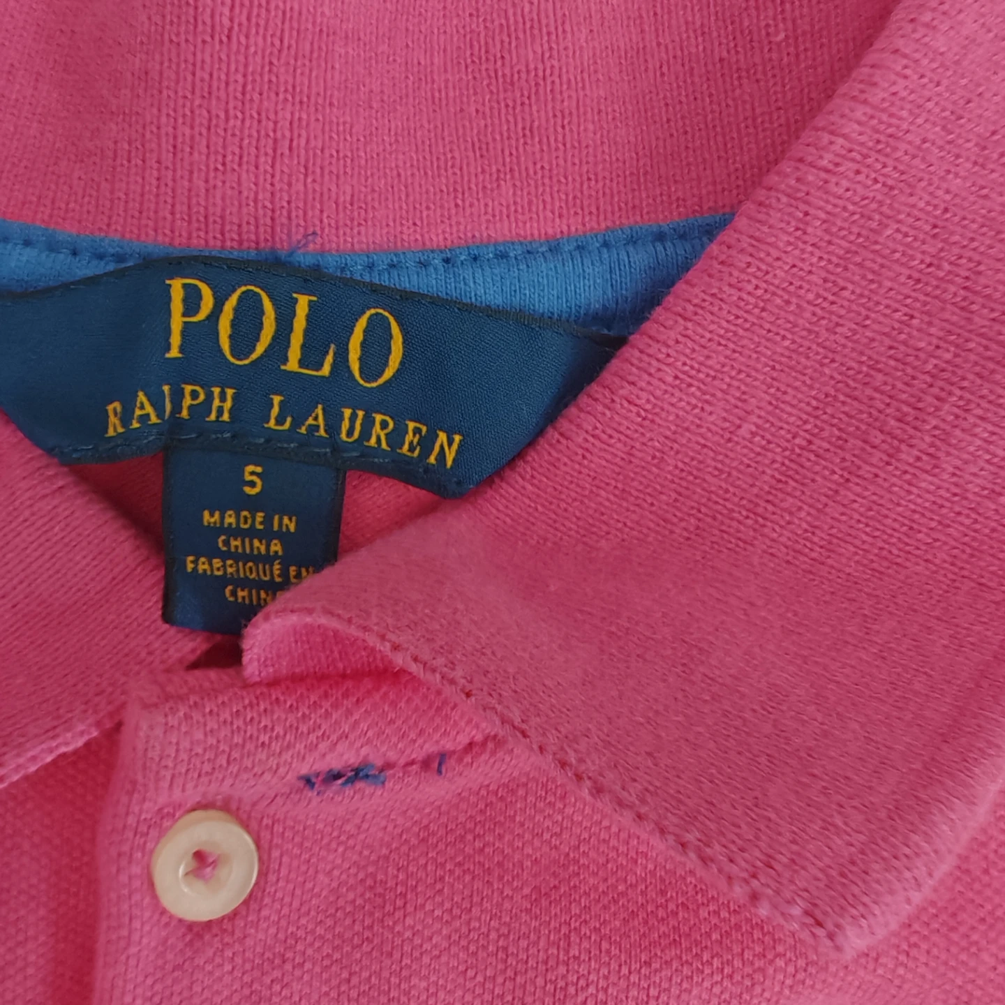 Ralph Lauren Polo Bear Pink Long Sleeve Polo Shirt Size 5 - photo 5