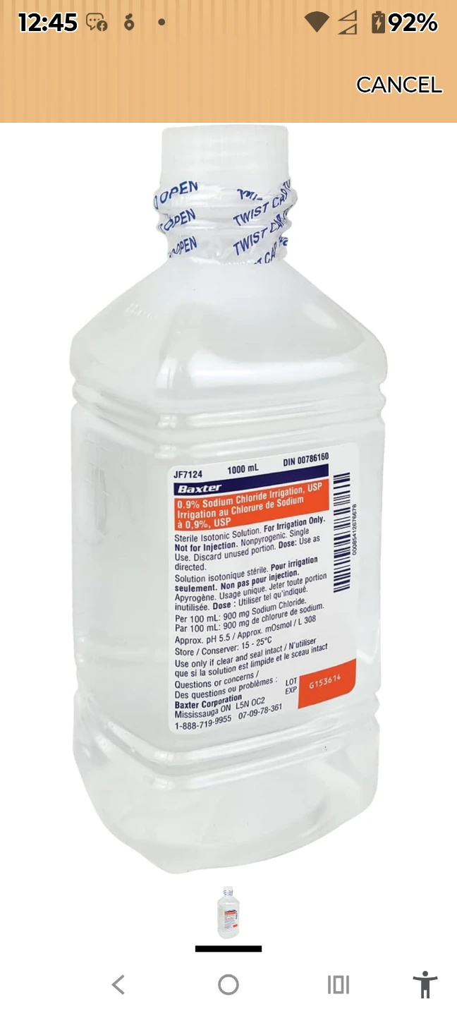 Baxter Sodium Chloride Saline Irrigation 0.9% - 1000 ml