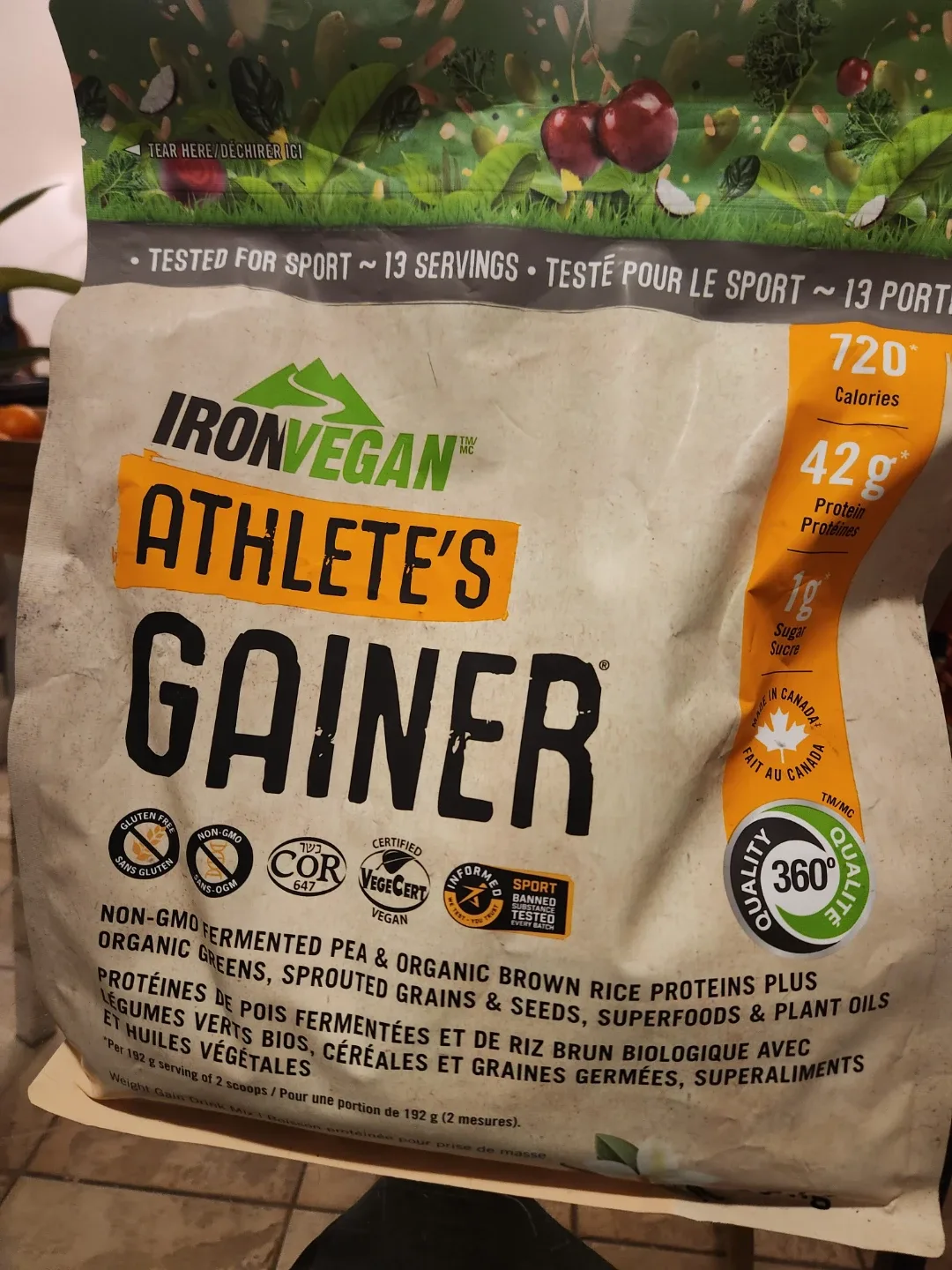 IronVegan Athlete's Gainer Protein