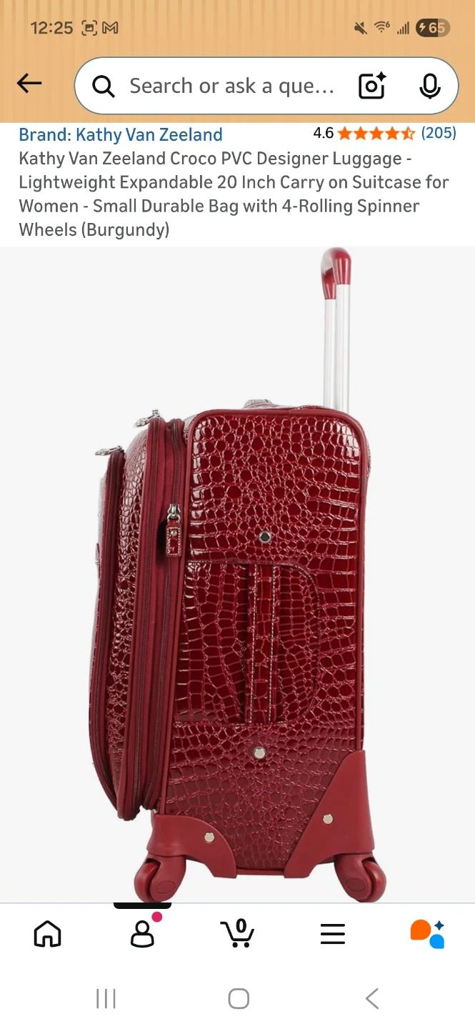 Kathy Van Zeeland Croco Expandable 20 Inch Carry-On Luggage - photo 2