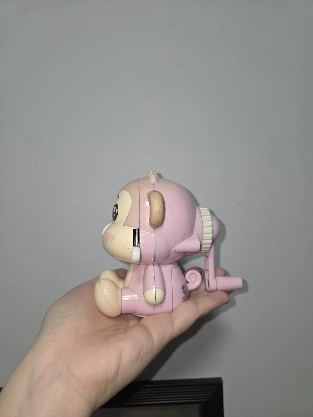 Pink monkey pencil sharpener