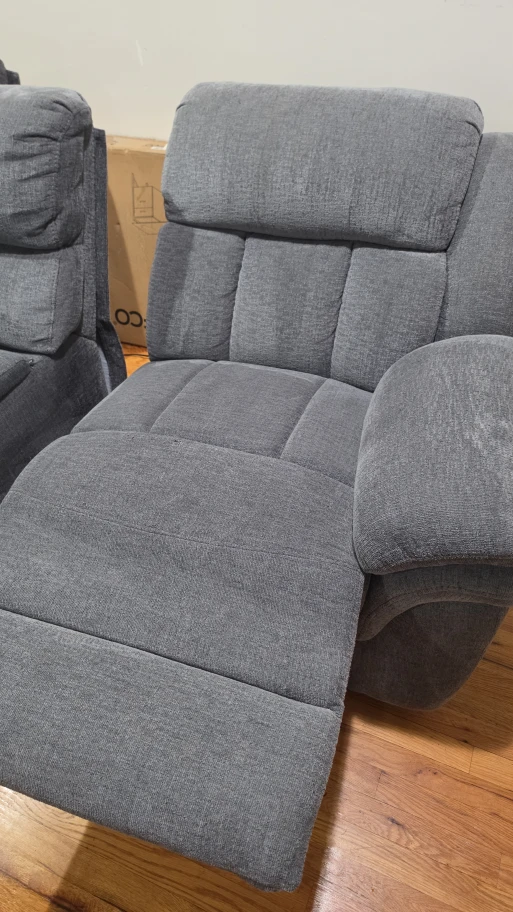 Grey Recliner 5 PC Sectional Sofa with Cup Holders - photo 5