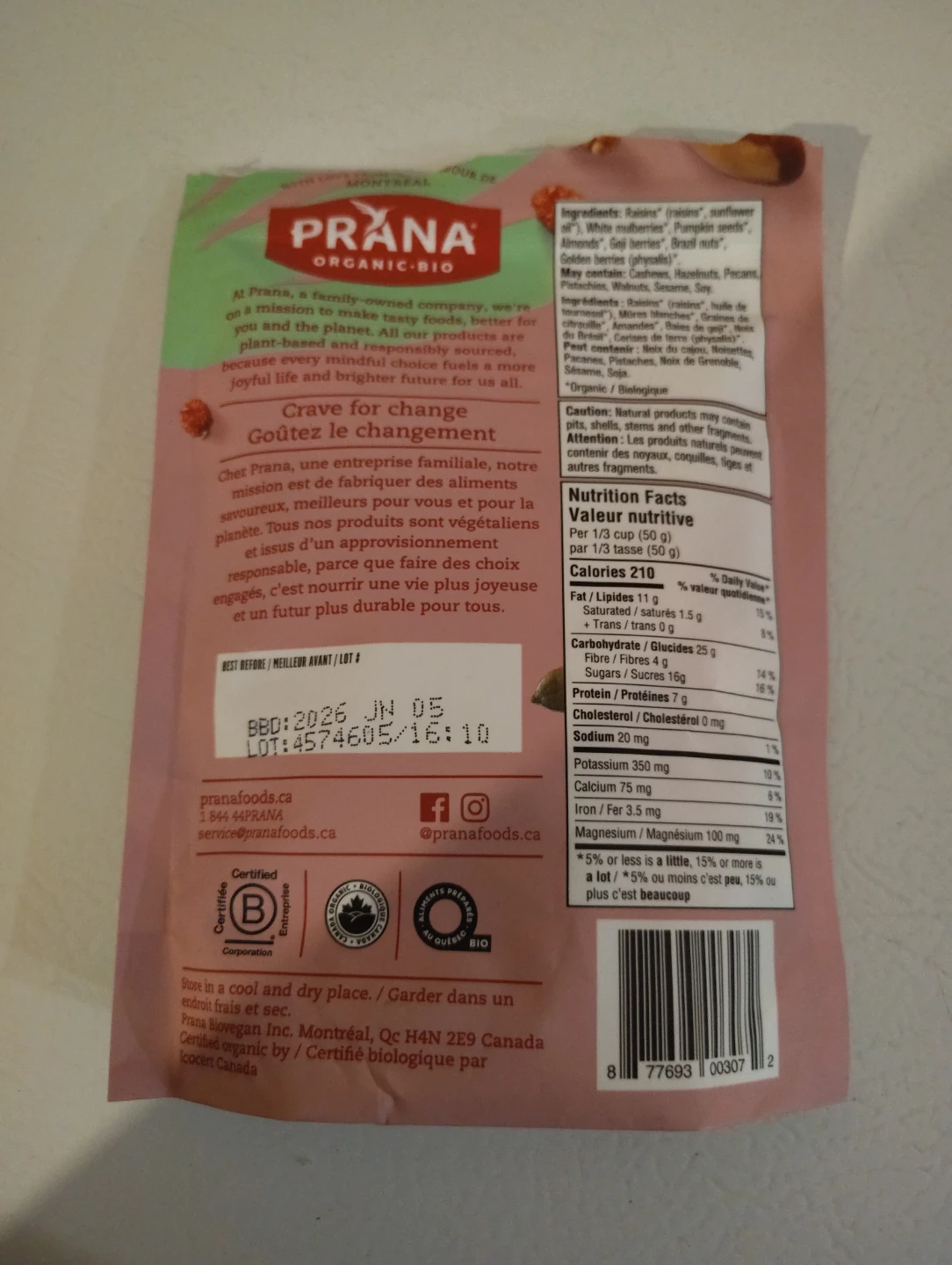 Prana Organic-Bio Machu Picchu Exotic Mix - photo 2